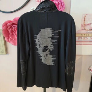 Fading Rhinestone Skull Blazer